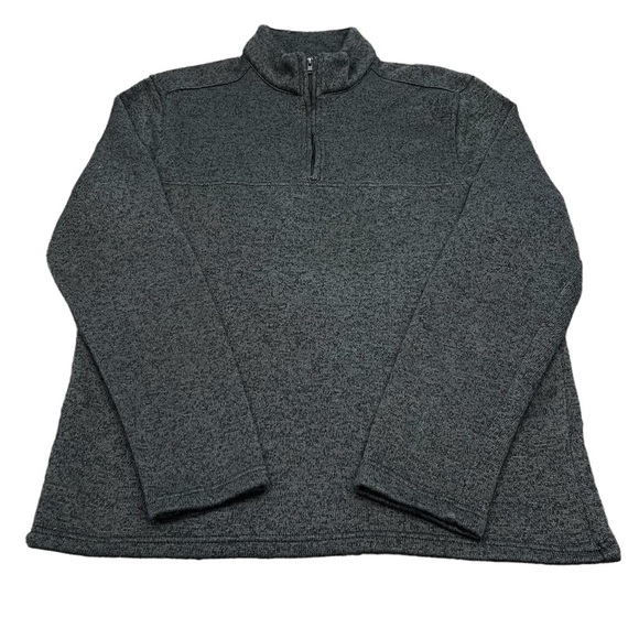 APT. 9 Shirt 1/4 Zip Fleece Lined Heathered Dark Gray Size Medium - Picture 1 of 6